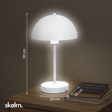 LED настільна лампа Skølm Aeriala: регульоване світло, USB-C зарядка, до 10 годин роботи, метал, тепле світло