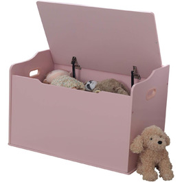 Іграшкова скриня KidKraft Austin Honey із захисними петлями, коробка для зберігання з кришкою, велика дерев'яна коробка для іграшок, меблі для дитячої, 14957 рожевий