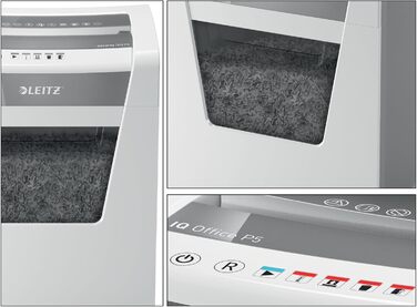 Шредер Leitz IQ Office P5 Mikroschnitt: 10 листів, для офісу, білий