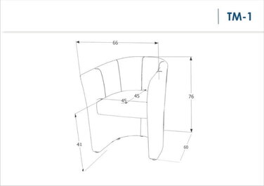 Крісло TM-1 сіре/венге ЕК-8