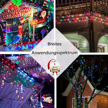 Гірлянда світлодіодна Hopelit 50 LED, 5 м, кольорова, на батарейках, з таймером, 8 режимів, вологостійка, для декору саду, вечірки, ялинки