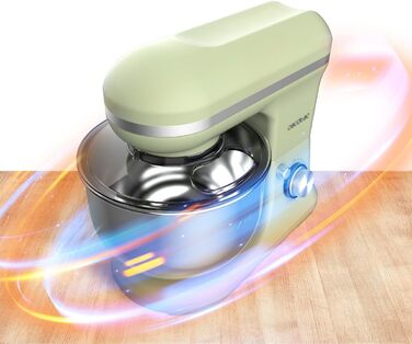 Міксер Cecotec Cecomixer Merengue 5L 1200W: 6 швидкостей, сталева чаша 5л, зелений, 5 функцій