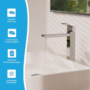 Змішувач для ванної кімнати Bächlein Imatra, однолеверний, хром, сучасний дизайн