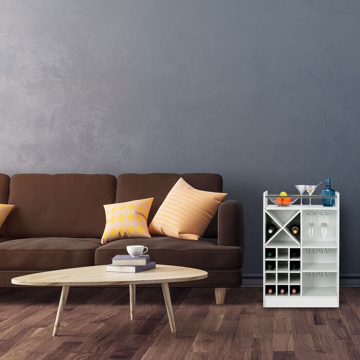 Великий винний стеллаж Relaxdays з тримачами для келихів