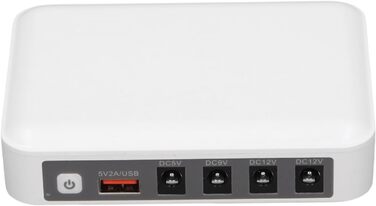 ДБЖ (UPS) з акумулятором, 6000 мАг, резервне живлення з інтелектуальною LED-індикацією, 5 В, 9 В, 12 В вихід, багатофункціональний захист, неперервна подача живлення (EU-штекер)