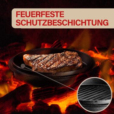 Чавунний казан Dutch Oven BUFFALO BBQ на 7,5 л з кришкою 2в1, сумкою та підйомником для кемпінгу та гриля