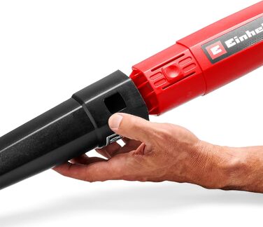 Einhell GC-CL 18/1 Li E-Solo – Акумуляторний повітродув (Power X-Change, 18 В, до 210 км/год, 2 насадки, регулювання швидкості, без акумулятора та зарядного пристрою)