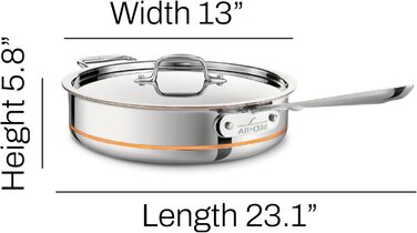 Сковорода All-Clad EURO Copper-Core, 20.3 см (5 літрів)