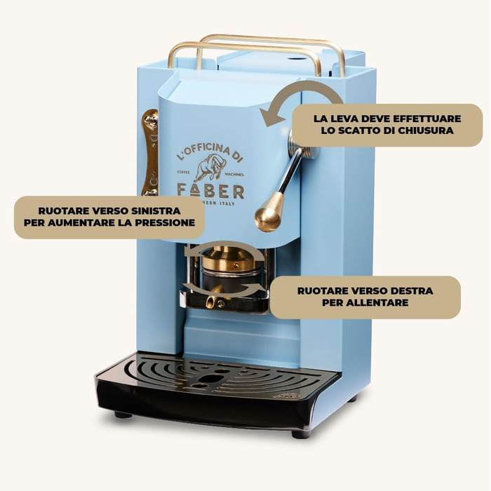 Кавомашина Faber Pro Deluxe з міді та вафельниці з Ese паперу 44 мм