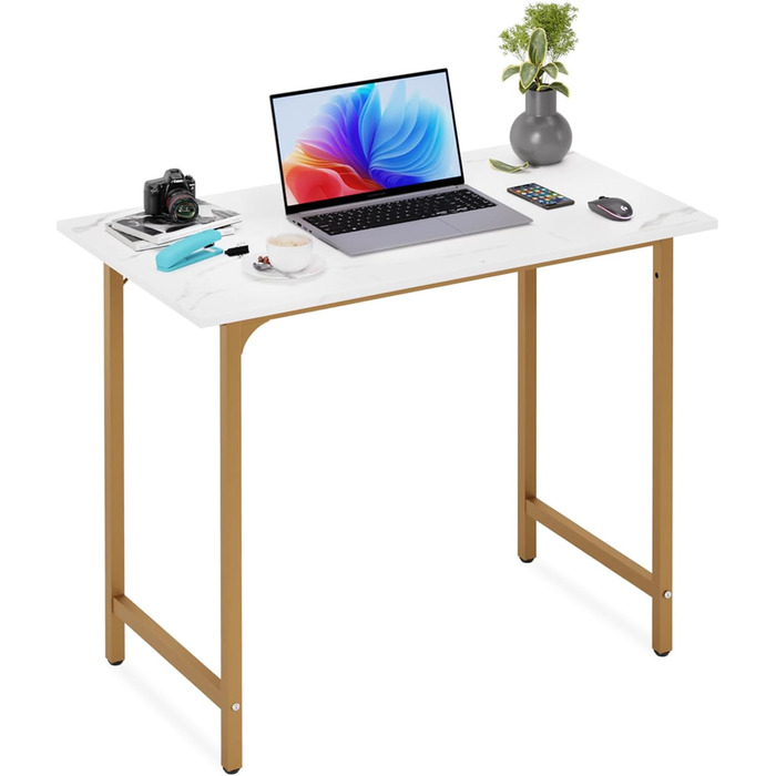 Комп'ютерний стіл BestOffice, 81,3 см, сучасний дизайн, золото, для дому, офісу, робочого кабінету