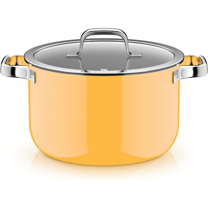 Набір каструль WMF Fusiontec Mineral Pro, 4 шт., індукційні, нержавіюча сталь, Mango Yellow, Made in Germany