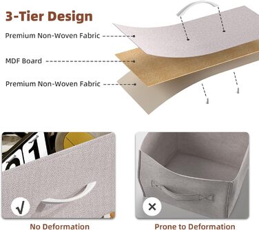 Тумбочка Somdot з висувними ящиками, тканинна тумбочка, тумбочка для спальні, вітальні, коридору, шафа з ящиками, 5 тканинних ящиків, білий колір, штучна шкіра (сірий, 30T x 100B x 118.5H см (11 ящиків))
