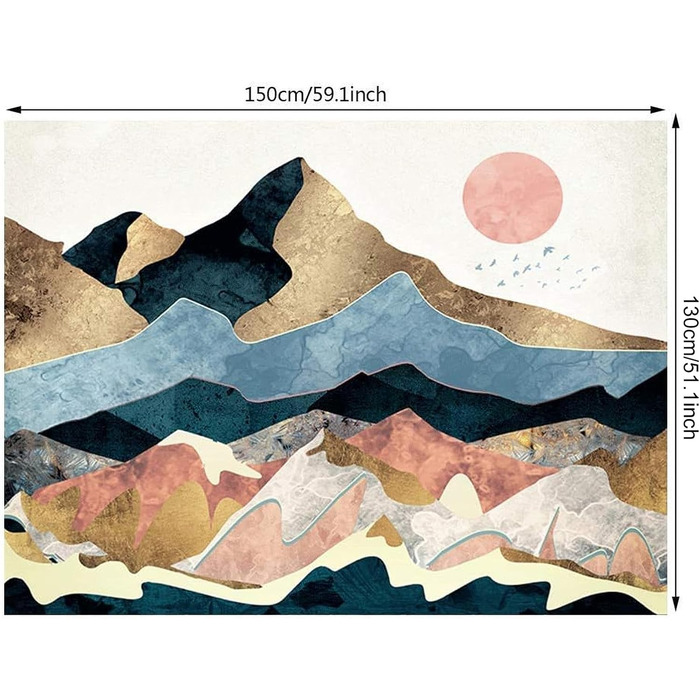 Гобелен гірський пейзаж, 130x150 см, естетичний
