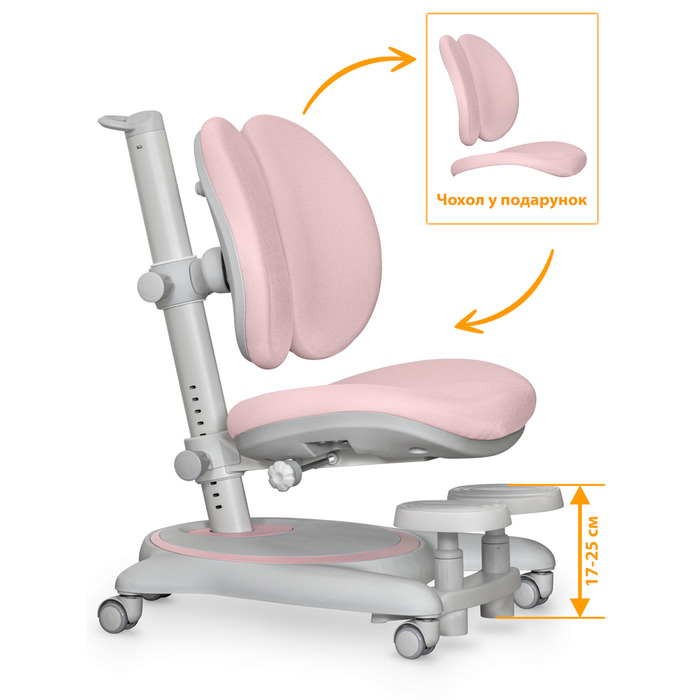 Дитяче крісло Mealux Ortoback Duo Base Pink (арт.Y-510 KP Base)