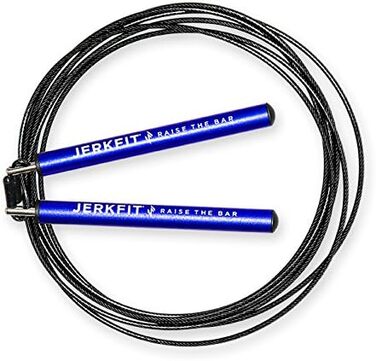 Надшвидка скакалка JerkFit Omega Speed Rope (синій на чорному)