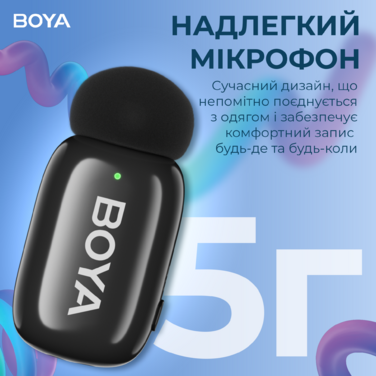 Бездротовий петличний мікрофон BOYA mini-23 Type-C Black