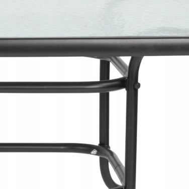 Комплект садових меблів: великий стіл (140x80) та 6 металевих стільців