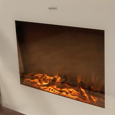 Електричний декоративний камін Cecotec ReadyWarm 2690 Flames Connected, 2000 Вт, Wi-Fi, білий, для 25 м²