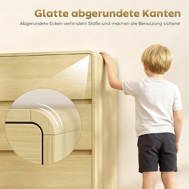 Сервант на 100 см, буфет з 6 висувними ящиками, комод для кухні, вітальні, їдальні, з натурального дерева