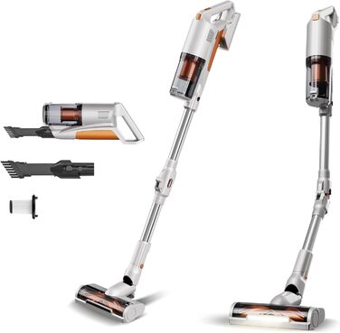 Турботріонік StormStick: Вертикальний пилосос 120 Вт з фільтром MIF, 5 м кабелем, 11 кПа, циклонна технологія (сріблястий)