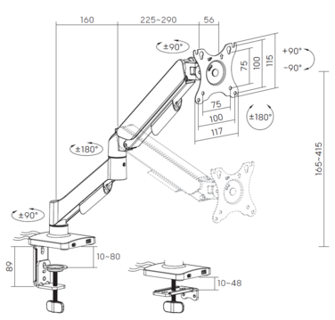 Настільне кріплення для монітора OfficePro MA431B
