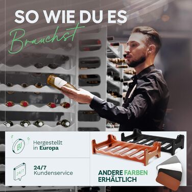 Стеляж для пляшок Novaliv на 36 пляшок з пластику, розширюваний, для вина, напоїв, спиртних напоїв