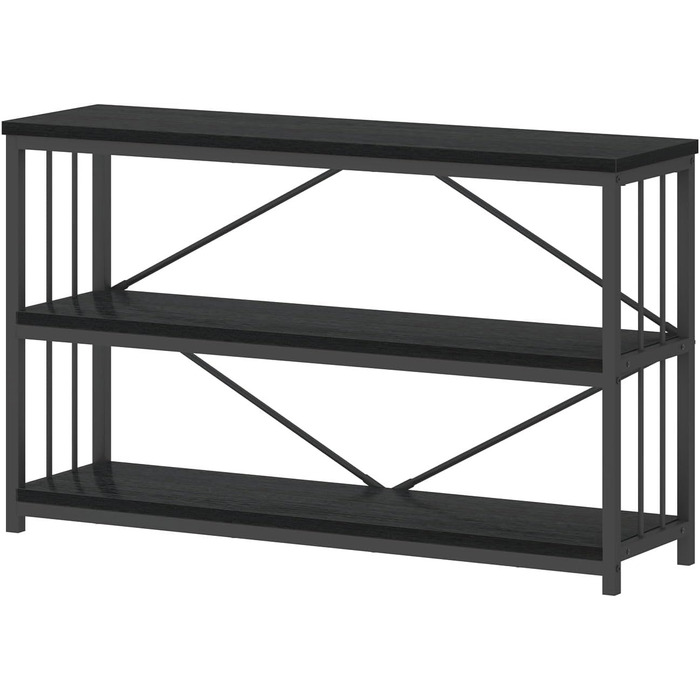 Стелаж IBF з 3 полицями, індустріальний стиль, 120x34x74 см, чорний