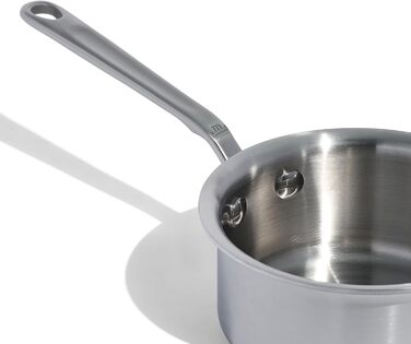 Каструля для розігрівання масла Made In Cookware, 1.7 л, нержавіюча сталь, 5-шарова конструкція, професійний посуд, з Італії, сумісна з індукцією