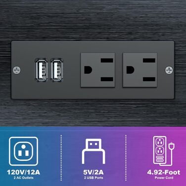 Регульований підставка для комп'ютера з зарядкою та USB-портом, 2-рівнева платформа ATX, мобільний стійка для ПК, візок для ЦП на колесах