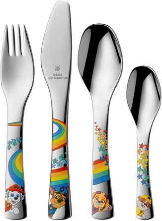 Набір дитячого посуду Paw Patrol від WMF: нержавіюча сталь, від 3 років, Cromargan, 4 предмети