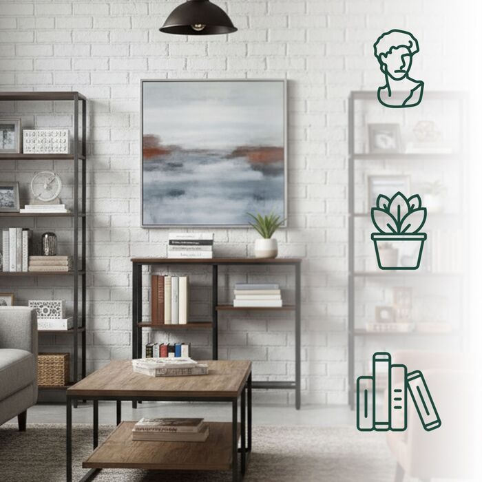 Столик-консоль Relaxdays з 4 полицями