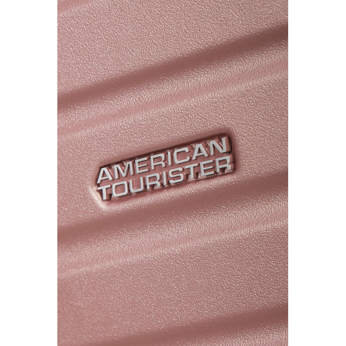 Набір валіз American Tourister Aerotech (3 шт.) - ручна поклажа, середній, великий, розширюваний, з TSA-замком, блакитний/рожевий (металік)