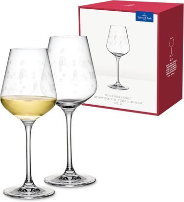 Набір келихів для шампанського та ігристого вина Villeroy & Boch Toy's Delight (2 шт.), кришталеве скло, для святкування, миючі в посудомийній машині