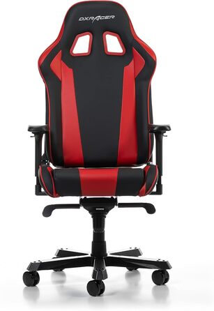 Геймерське крісло DXRacer King K99, шкірозамінник, чорно-червоне, до 200 см