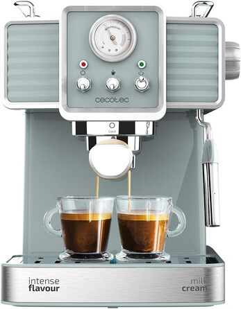 Кавомашина Cecotec Cumbia Power Espresso 20 Barista Aromax: 2900 Вт, 2 системи нагріву, 20 бар, манометр, подвійний фільтр