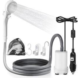 Портативна кемпінгова душ AUTOPkio 12V/24V з насосом для відпочинку на природі, авто, кемпінгу та миття тварин