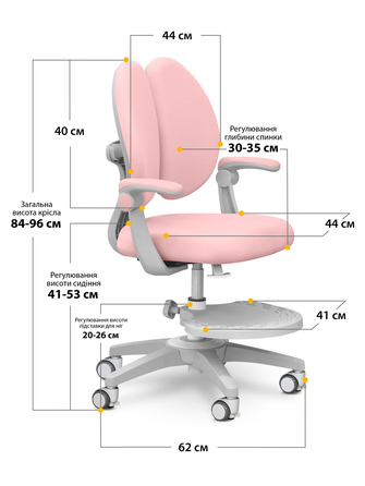 Дитяче крісло Mealux Sprint Duo Pink (арт.Y-412 KP)