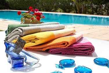 Рушник для сауни АННА АНІК Фута Хамамтух XXL дуже великий 200 х 100 см - пляжний рушник з 100 туніської бавовни, банний рушник, пестемаль, пляжний рушник (Світло-зелений)