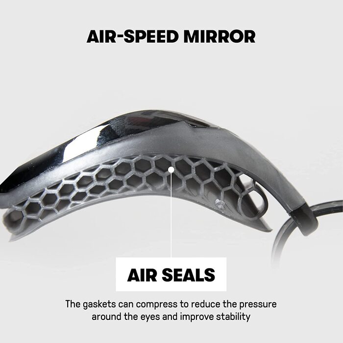 Окуляри для плавання з повітряним дзеркалом ARENA унісекс (1 упаковка) універсальний сріблясто-чорний