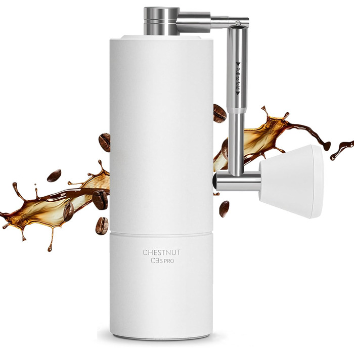 Ручна кавомолка TIMEMORE Chestnut з металевим корпусом, шліф Kegelschliff S2C, для еспресо та френч-прес, чорна