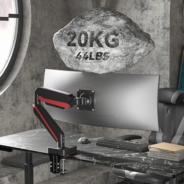 Тримач для монітора HILLPORT A9B, 17-49 дюймів, до 20 кг, VESA 75/100 мм, чорний