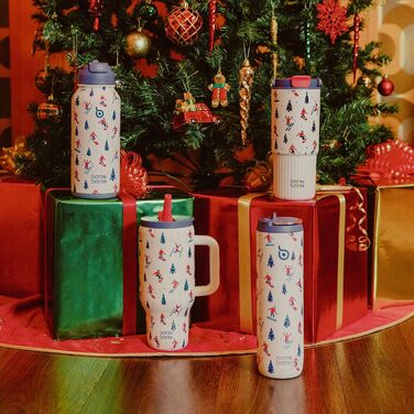 Термокружка-пляшка 900 мл з нержавіючої сталі з ручкою та трубочкою – BPA-free, з подвійними стінками, не протікає – для подорожей, офісу, університету, спорту та як подарунок. Підходить для катання на лижах.