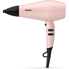 Фен для волосся BaByliss Rose Blush 2200 Вт з 3 рівнями температури та 2 режимами швидкості, 5337PRE