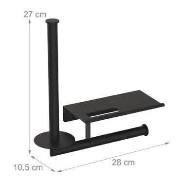 Тримач туалетного паперу Relaxdays з полицею