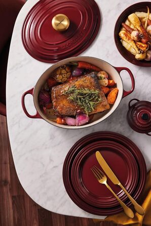 Le Creuset Signature Чавунний Бражульник з кришкою, овальний, 27 см, 7.5 л, для всіх типів плит, включаючи індукцію, колір Chambray