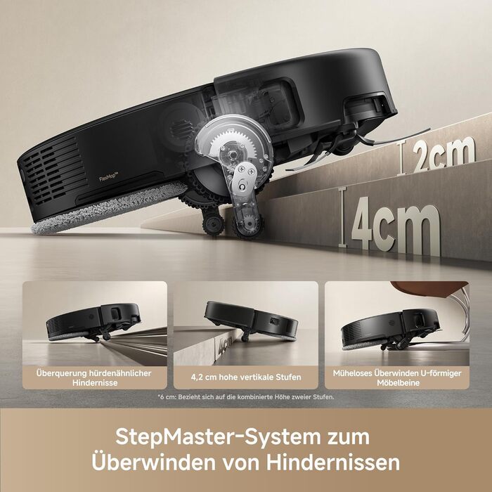 Робот-пилосос Mova P50s Ultra з мокрою прибиранням, 19000 Па, гаряча вода, самоочищення, LDS-навігація, RGB AI, LED-датчики, автоматичне порожнення та заправка