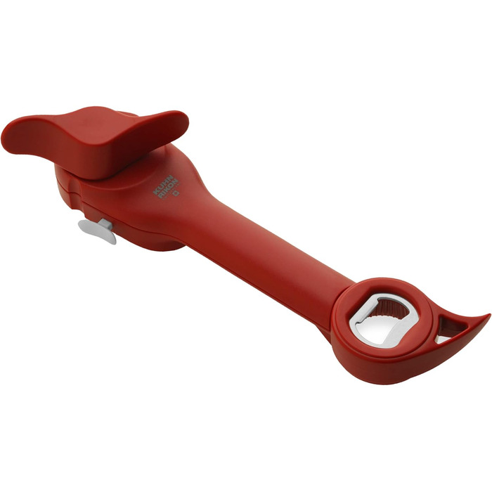 Відкривач Kuhn Rikon Auto Safety Master для банок, пляшок та скляних банок, 22.9 x 7 см, червоний