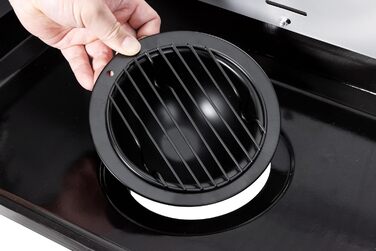 Гриль вугільний на коліщатках ARO, сталь/дерево, 2 решітки, 2 полиці, зелений