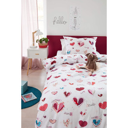 Постільна білизна дитяча Beddinghouse, Sweet Love Pink, розмір 100x13540x60см