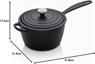 Каструля з нержавіючої сталі Le Creuset Signature, 1.8 л, для всіх типів плит (в т.ч. індукційних), з ручкою, з чавуну, 21181180902430
